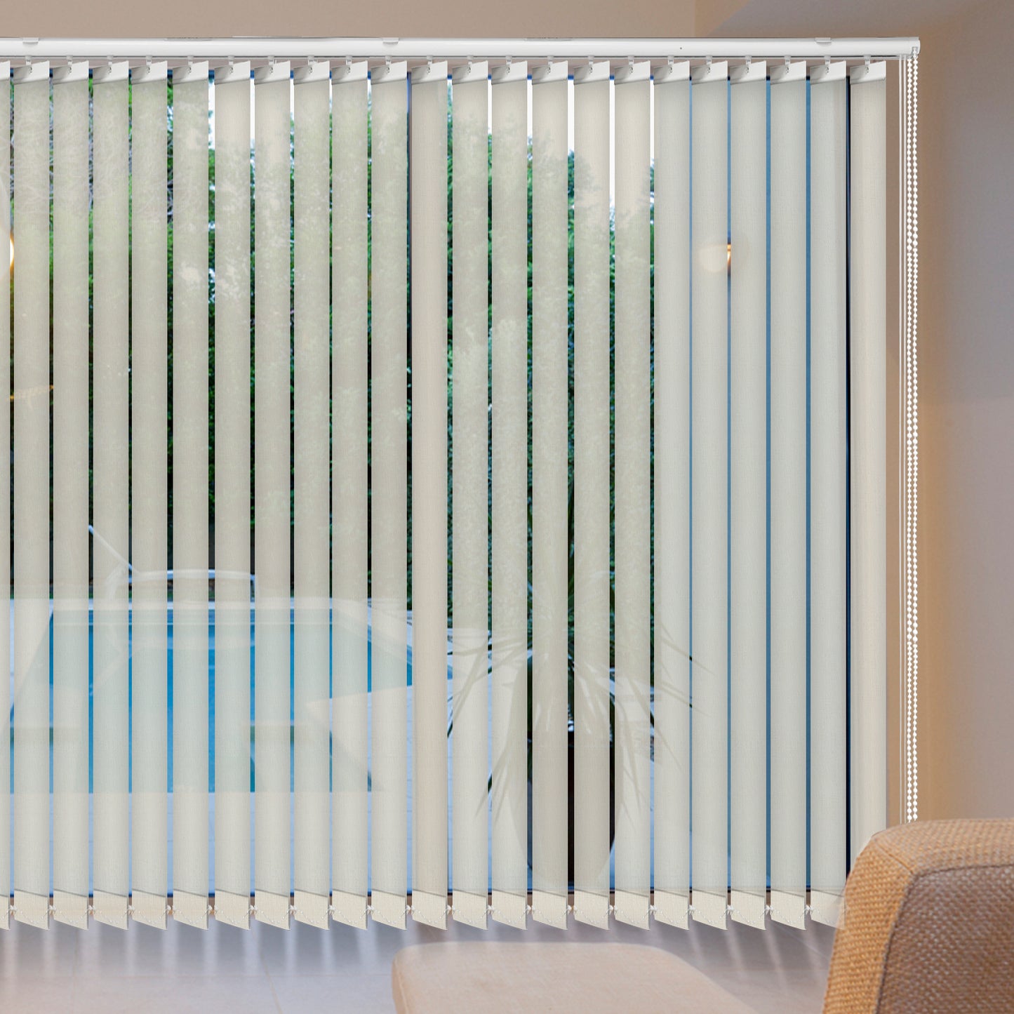 Cordless Sheer Vertical Window Blinds, Light Fitering, Reduce Sun Glare, UV Protection, Purple Window Shades for Slidding Door, French Window, Room Divider, Glass Wall,Oversized Windows