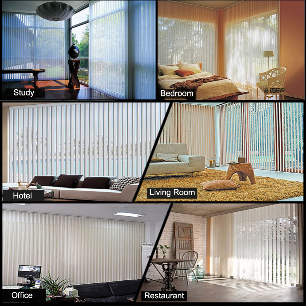 Cordless Sheer Vertical Window Blinds, Light Fitering, Reduce Sun Glare, UV Protection, Purple Window Shades for Slidding Door, French Window, Room Divider, Glass Wall,Oversized Windows