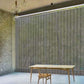 LANTIME Solar Mesh vertical blinds in beige with 5% openness for sliding doors, cordless and UV-protective