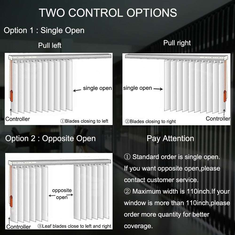 LANTIME blackout vertical blinds with 3.5 inch thermal insulated slats for energy saving and light control