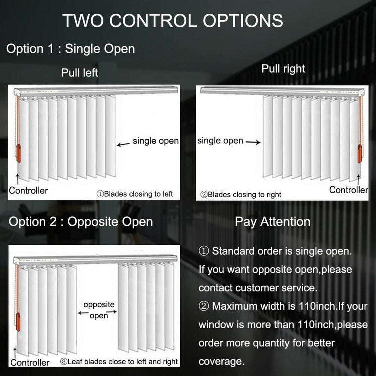LANTIME blackout vertical blinds with 3.5 inch thermal insulated slats for energy saving and light control