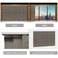Blackout sliding panel blinds for sliding doors with cordless design and custom sizing