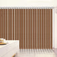 Blackout fabric vertical blinds with 3.5-inch slats for energy saving and custom sizing