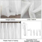 LANTIME faux linen pinch pleat sheer curtains semi-sheer set of 2 with custom length and UV protection