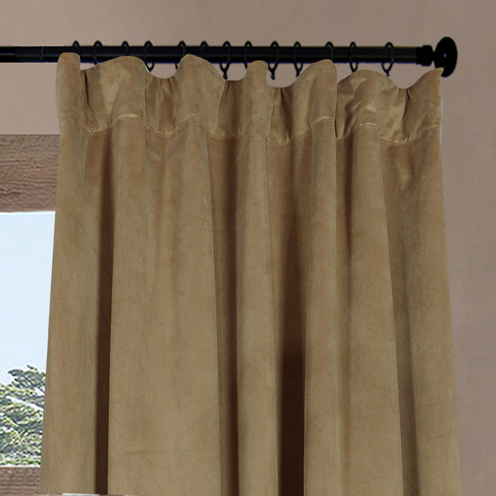 Pinch Pleated Room Darkening Velvet Curtains, Luxury Thermal Window Curtains Panels Drapes, Set of 2