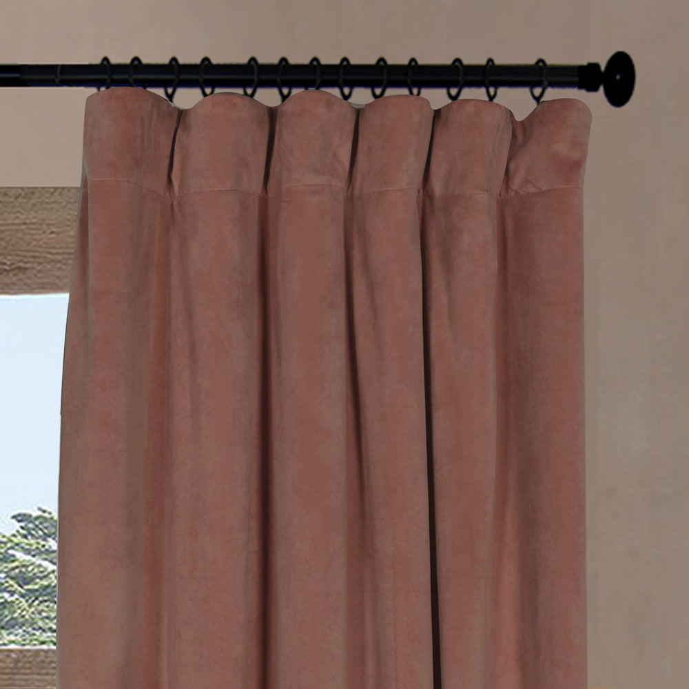 Pinch Pleated Room Darkening Velvet Curtains, Luxury Thermal Window Curtains Panels Drapes, Set of 2