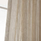 LANTIME Faux Linen Sheer Curtains set of 2 with double pinch pleat and custom length, linen texture, UV protection, and machine washable.