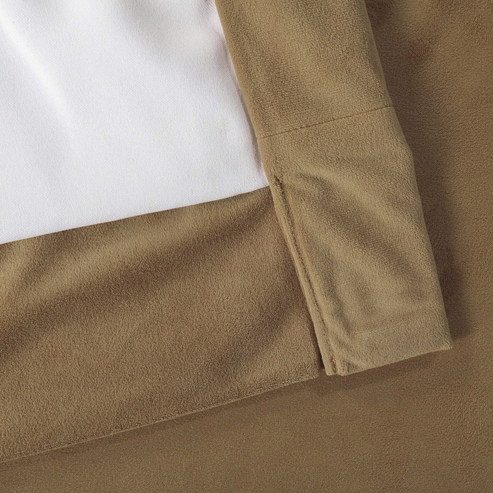 Pinch Pleated Room Darkening Velvet Curtains, Luxury Thermal Window Curtains Panels Drapes, Set of 2