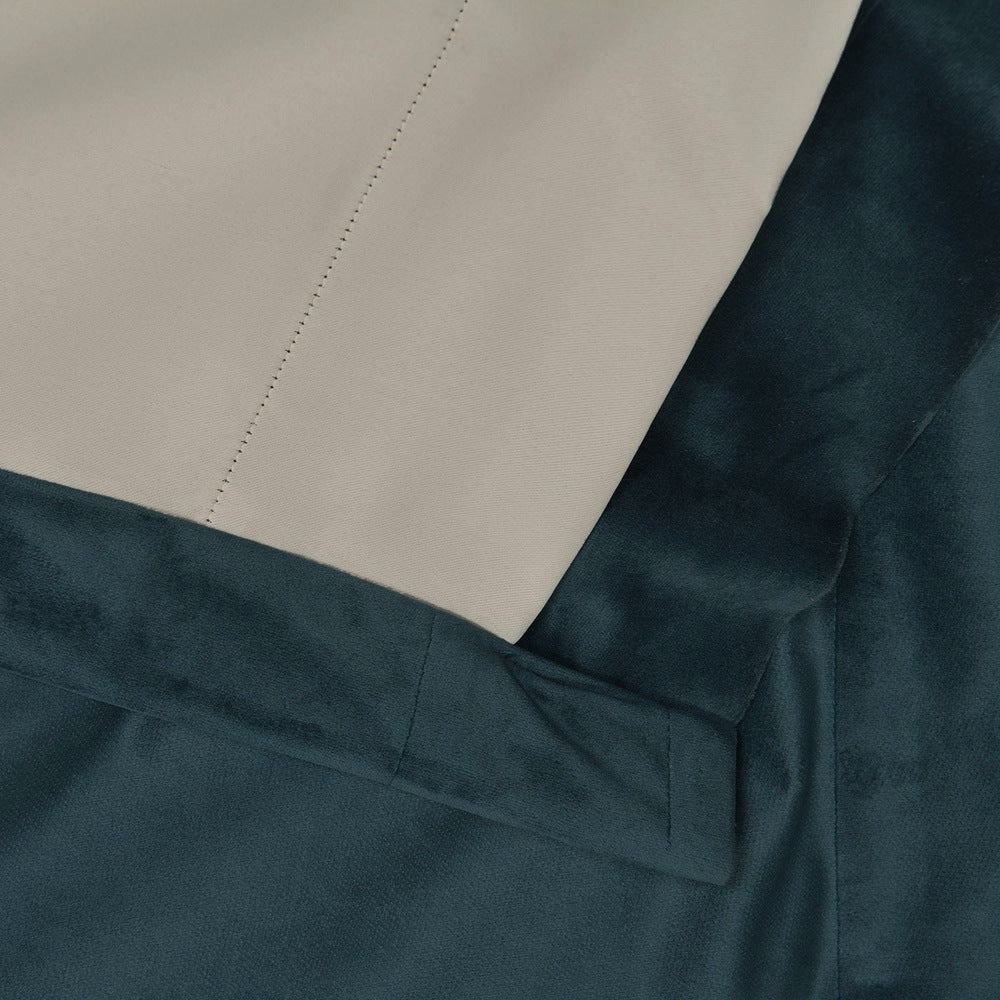 Pinch Pleated Room Darkening Velvet Curtains, Luxury Thermal Window Curtains Panels Drapes, Set of 2