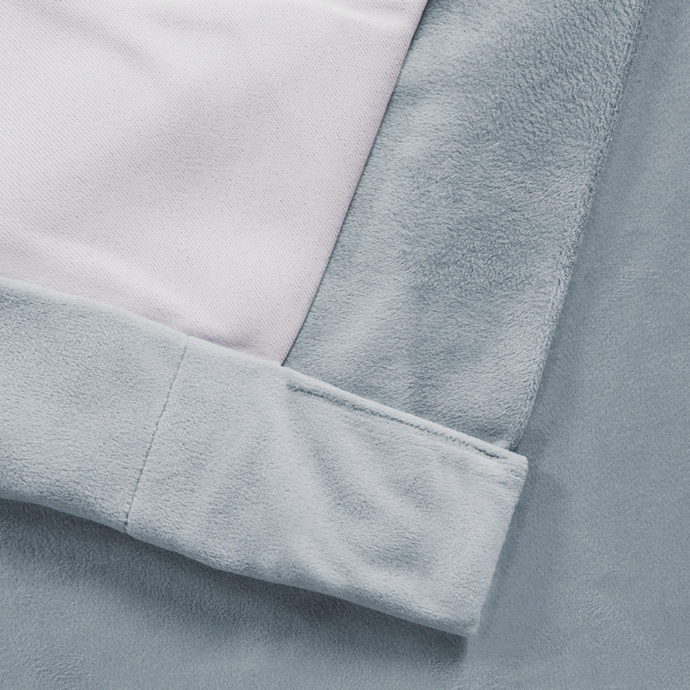 Pinch Pleated Room Darkening Velvet Curtains, Luxury Thermal Window Curtains Panels Drapes, Set of 2