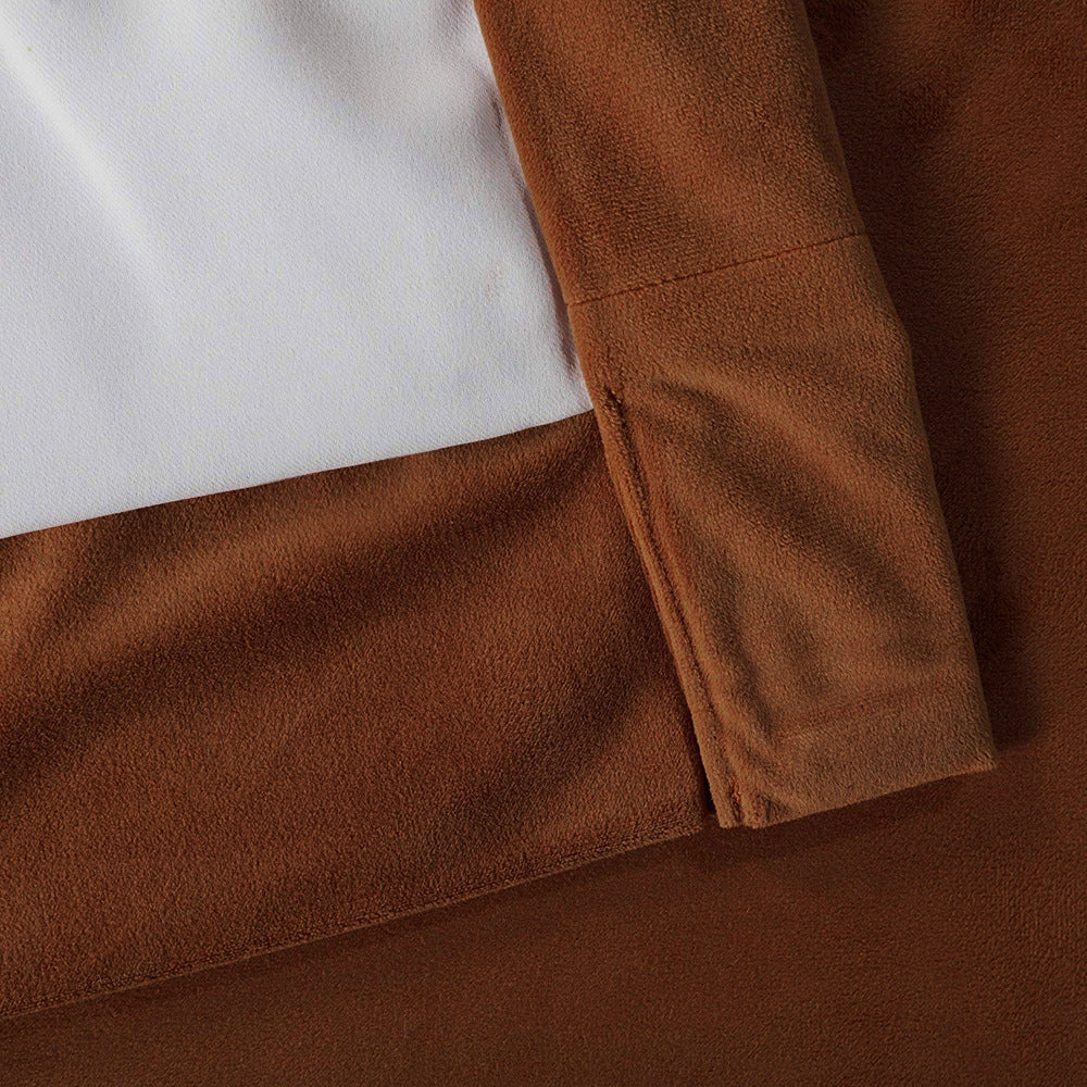 Pinch Pleated Room Darkening Velvet Curtains, Luxury Thermal Window Curtains Panels Drapes, Set of 2