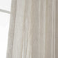 LANTIME Faux Linen Sheer Curtains set of 2 with double pinch pleat and custom length, lightweight linen texture reducing sun glare and UV, ideal for living spaces.