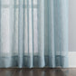 LANTIME Faux Linen Sheer Curtains set of 2 with double pinch pleats and custom length in soft linen texture