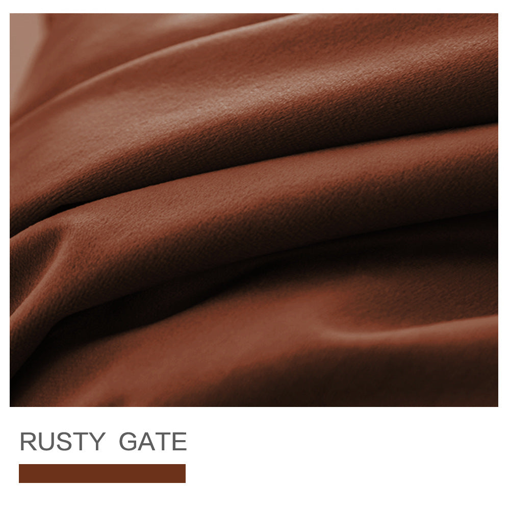 Pinch Pleated Room Darkening Velvet Curtains, Luxury Thermal Window Curtains Panels Drapes, Set of 2