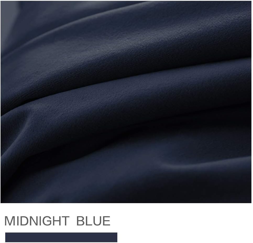 Pinch Pleated Room Darkening Velvet Curtains, Luxury Thermal Window Curtains Panels Drapes, Set of 2