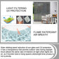 LANTIME waterproof solar sliding panel blinds on large window filtering sunlight