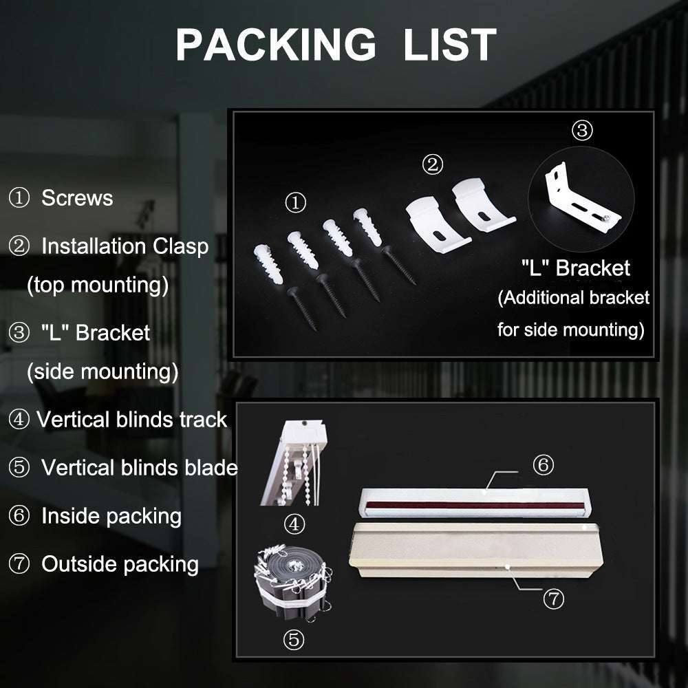 LANTIME Blackout vertical blinds with 3.5-inch thermal insulated slats, made to order for energy-saving light control