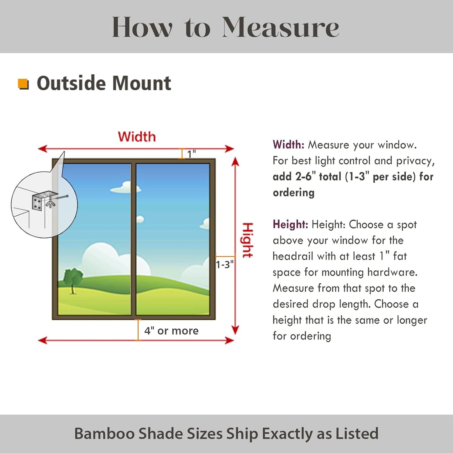 Cordless Wood Window Shades Blinds, Bamboo Sheer Light Filtering Woven Roman Shades