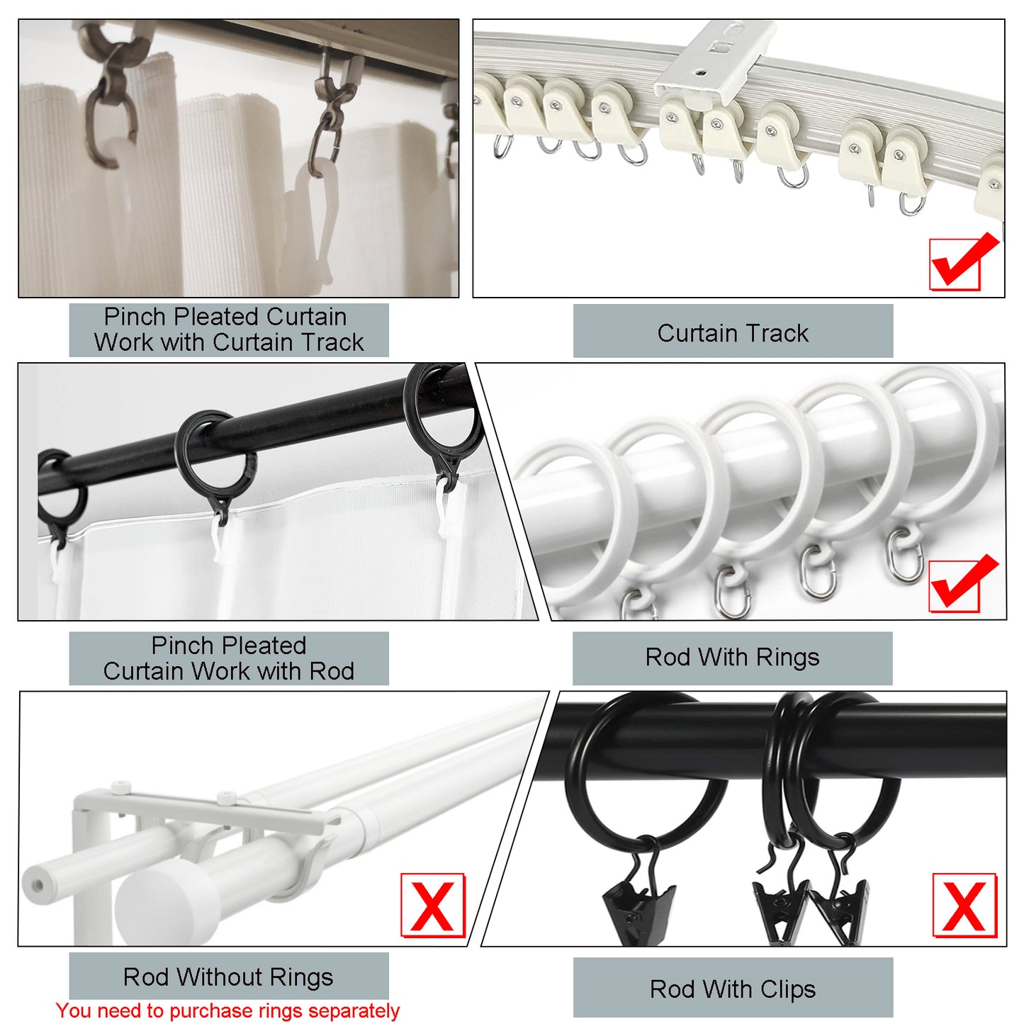 LANTIME Sheer Curtains , Faux Linen Double Pleats Window Sheer Curtains Panels Drapery for Home, Hotel, Office, Set of 2