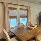 LANTIME Bamboo Woven Roman Shade cordless sheer light filtering natural window covering