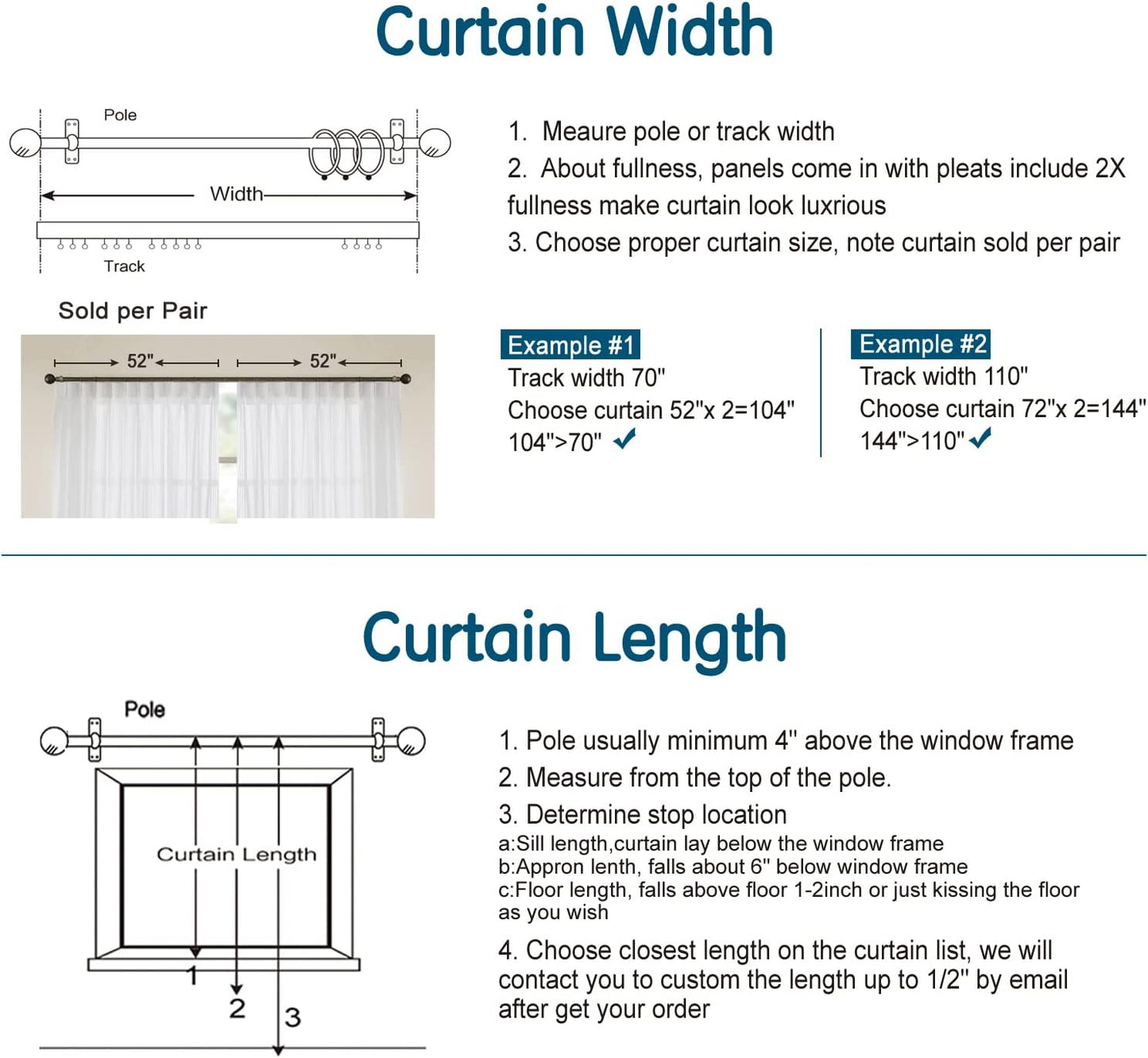 LANTIME Pleated Real Linen Curtains