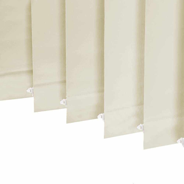 Blackout vertical blinds with 3.5-inch slats, thermal insulated and made to order for energy saving and light control