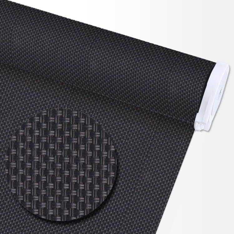 LANTIME Solar Cordless roller shade in light filtering fabric with UV and water protection installed on window