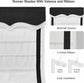 No-Drill Blackout Roman Shade with white fabric lining and cordless custom fit