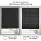 LANTIME No-Drill Roman Shade elegant light filtering polyester fabric cordless inside mount window treatment
