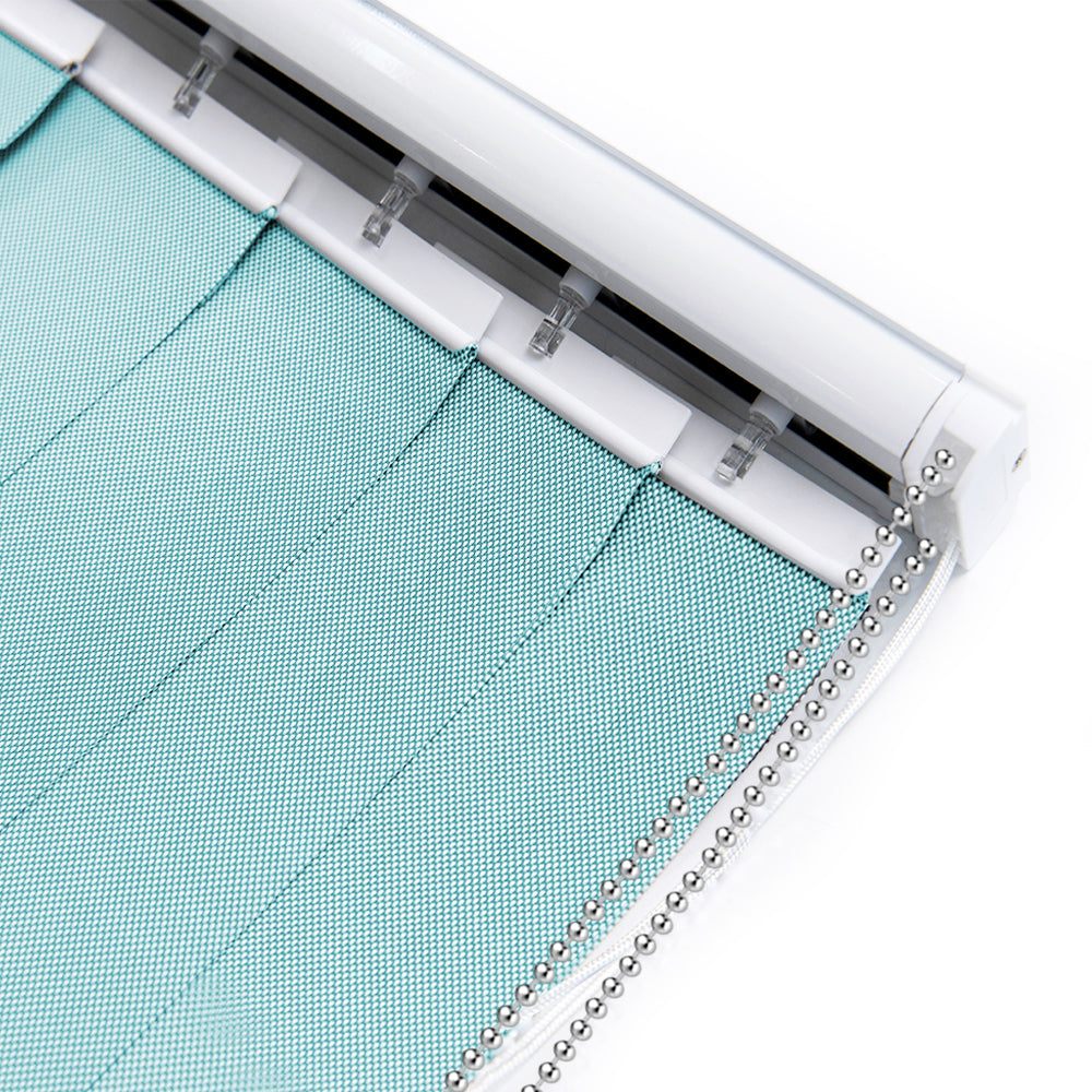 LANTIME Solar Mesh beige cordless solar mesh vertical blinds with 5% openness for sliding doors reducing sun glare and UV protection