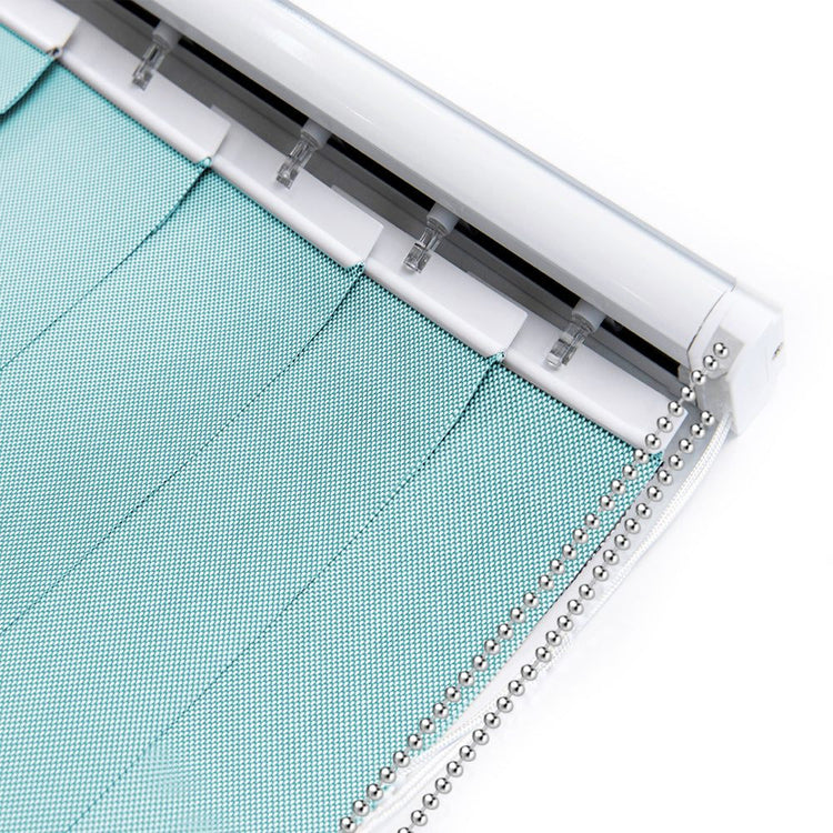 LANTIME Solar Mesh beige cordless solar mesh vertical blinds with 5% openness for sliding doors reducing sun glare and UV protection