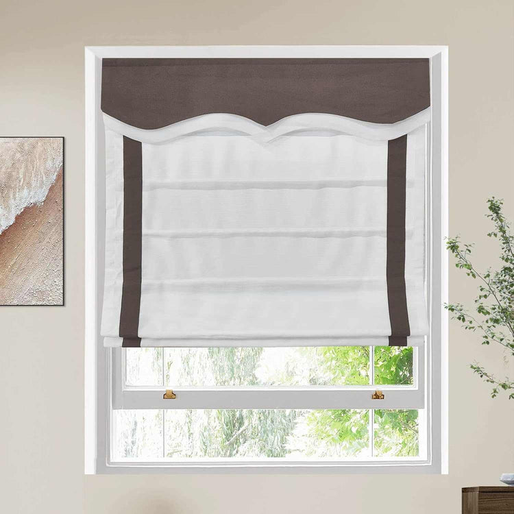 No-drill cordless blackout Roman shade custom fit on window