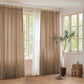 LANTIME Linen Privacy Curtains double pinch pleat light filtering 2 panels semi-customizable linen blend fabric