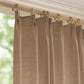 LANTIME Linen Privacy Curtains double pinch pleat light filtering 2 panels soft textured fabric