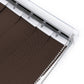 LANTIME Solar Mesh beige cordless vertical blinds with 5% openness for sliding doors reducing sun glare and UV protection