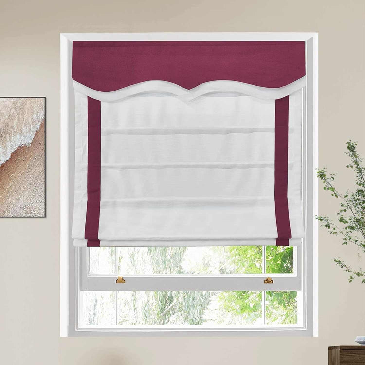 No-Drill Blackout Cordless Roman Shade custom fit on window with no drilling required