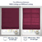LANTIME No-Drill Roman Shade elegant light filtering fabric cordless window blind inside mount