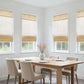 LANTIME No Drill No Tools Blinds cordless natural jute bamboo Roman shade custom size window covering
