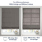 LANTIME No-Drill Roman Shade elegant light filtering cordless fabric window treatment