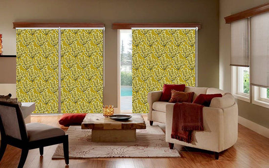LANTIME Patterned Blackout Roller Shade – UV Protection, Design Set 4