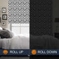 LANTIME Patterned Blackout Roller Shade – UV Protection, Design Set 4