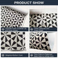 LANTIME Patterned Blackout Roller Shade – UV Protection, Design Set 1