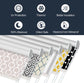 LANTIME Patterned Blackout Roller Shade – UV Protection, Design Set 1
