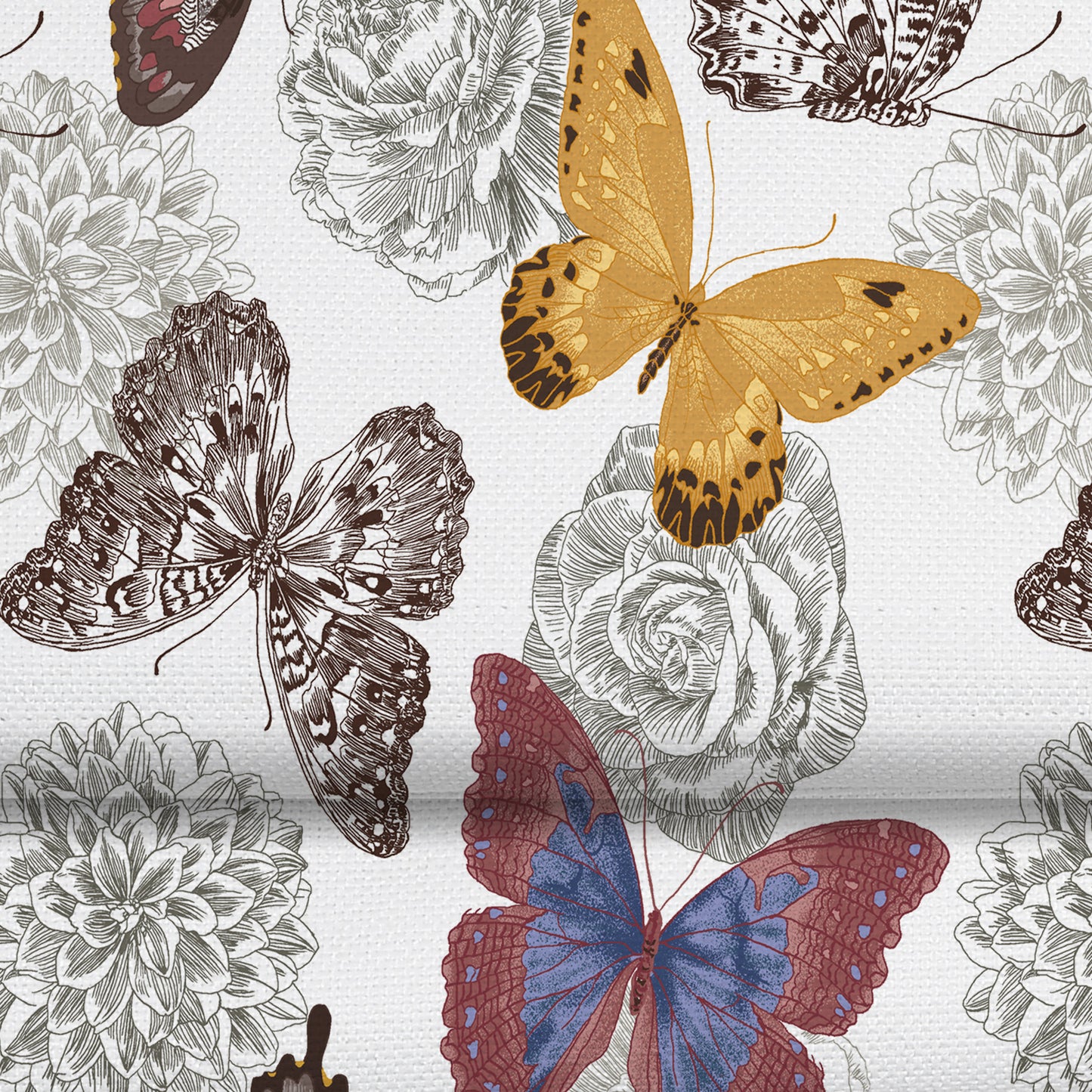 LANTIME No Drill No Tools Cordless Blackout Roman Shades Blinds, Custom Made Flowers Lined Window Shades Blinds for Windows, Doors, French Doors, Kitchen Windows