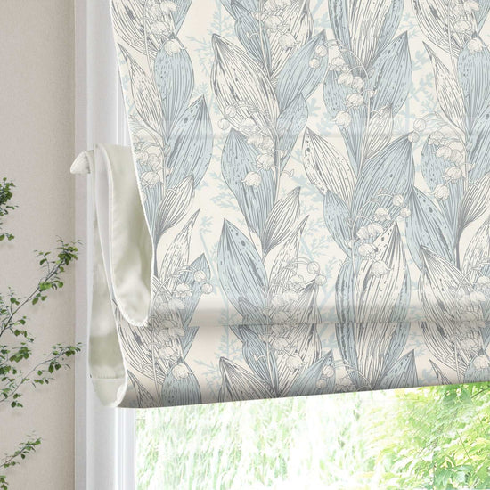 LANTIME no-drill blackout Roman shade with custom floral liner
