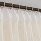Faux linen pinch pleat semi-sheer curtains set of 2 with custom length and UV protection