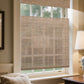 LANTIME Bamboo Roman Shade cordless natural woven top down bottom up window covering with flat folds and valance