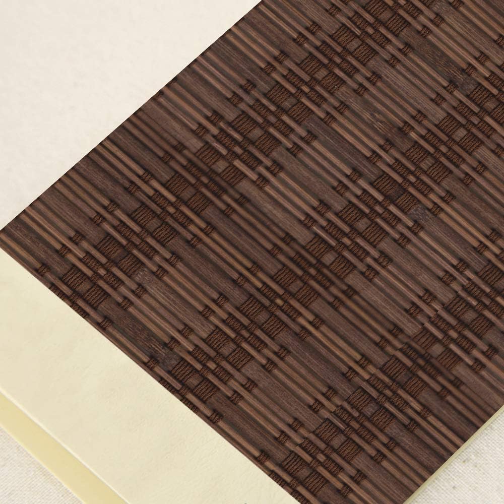 No Tools No Drill Wood Window Roman Shades, Bamboo Light Filtering Window Blinds for Indoor Home, Office, Kitchen