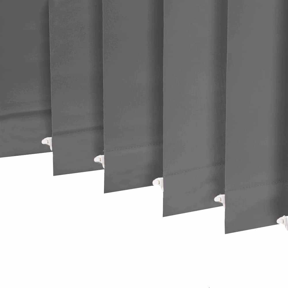 Blackout vertical blinds with 3.5" slats, thermal insulated and custom made for windows and doors