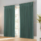 Faux linen blackout curtains with pencil pinch pleat design, 100% light blocking, 2-panel set